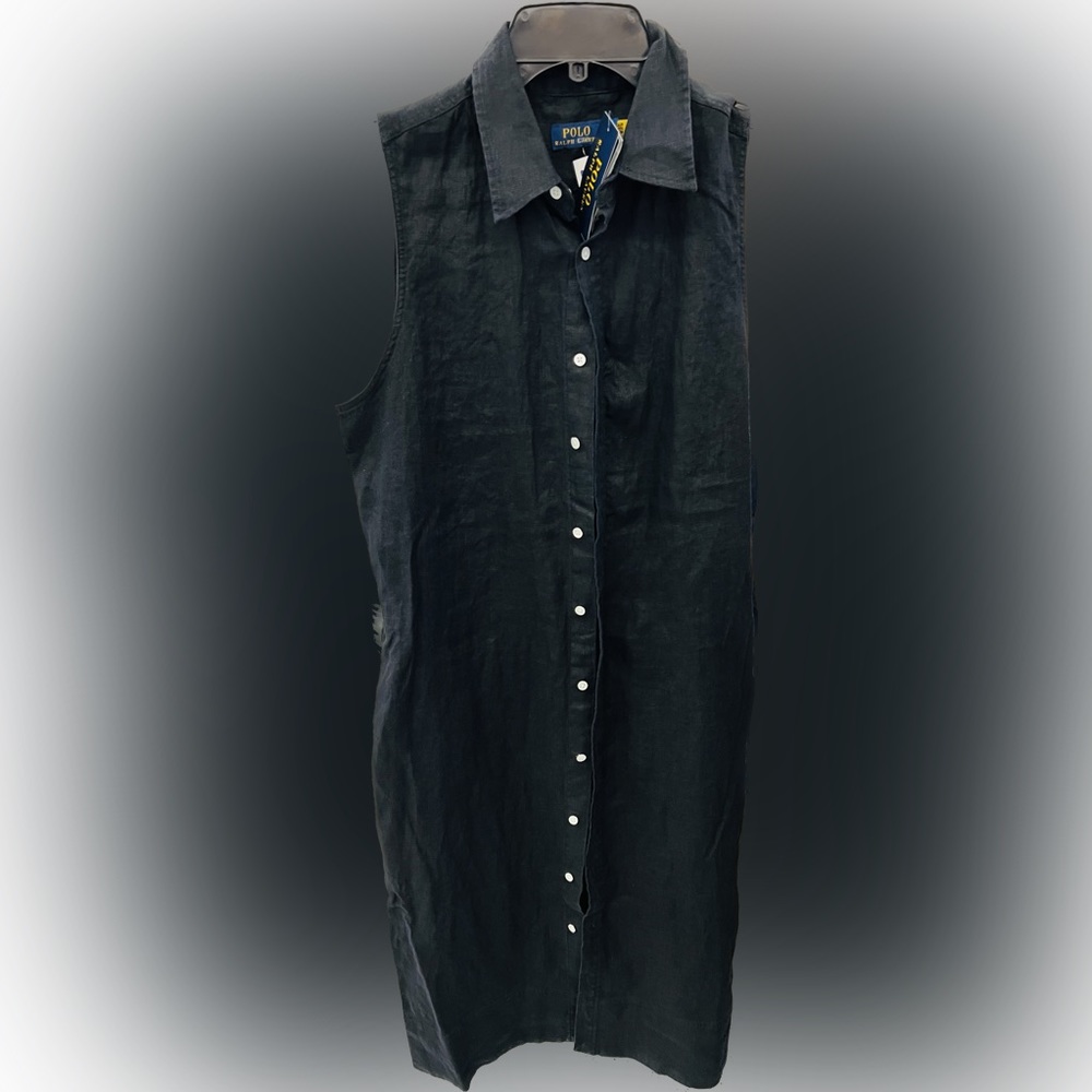 Polo Ralph Lauren Black Linen Belted dress - Picture 13 of 16